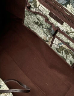 Ceannis Weekend Bag Soft Green Flower Linen GREEN -Bags Popular Store cea013016707 cgreen 6