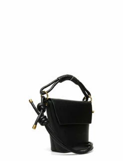 Ceannis Knotted PU Flap Bag BLACK -Bags Popular Store cea048099981 cblack 2