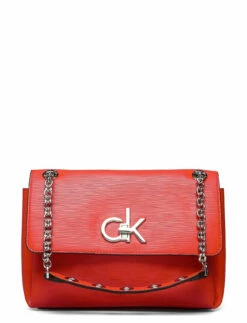 Calvin Klein EW CONV FLAP XBODY MD EYELETS CK BLACK