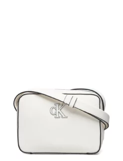 Calvin Klein MINIMAL MONOGRAM CAMERA BAG WARM WHITE
