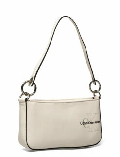 Calvin Klein SCULPTED SHOULDER POUCH TWO TONE WARM WHITE -Bags Popular Store ckmk60k609570 cwarmwhite v02x 2