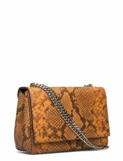 Decadent Small clutch with double chain SNAKE GOLDEN YELLOW -Bags Popular Store de547 csnakegoldenyellow 2