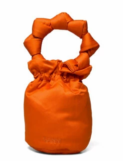 Ganni Satin Knots FLAME 22 Ganni Satin Knots FLAME -Bags Popular Store gana3351 cflame 1