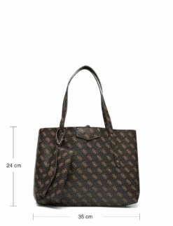GUESS ECO BRENTON TOTE BROWN LOGO -Bags Popular Store guehwesg839023 cbrownlogo vbnl 8