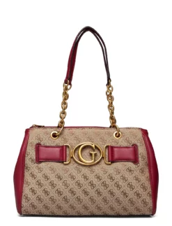 GUESS AVIANA LUXURY SATCHEL LATTE/BURGUNDY 11 GUESS AVIANA LUXURY SATCHEL LATTE/BURGUNDY -Bags Popular Store guehwjb8414060 clatteburgundy vlab 1