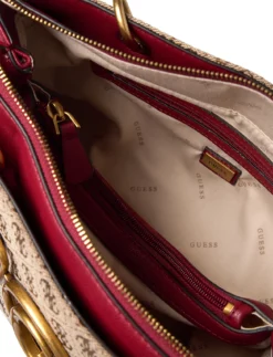 GUESS AVIANA LUXURY SATCHEL LATTE/BURGUNDY 9 GUESS AVIANA LUXURY SATCHEL LATTE/BURGUNDY -Bags Popular Store guehwjb8414060 clatteburgundy vlab 6