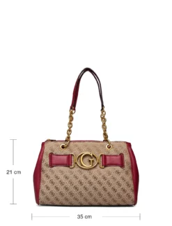 GUESS AVIANA LUXURY SATCHEL LATTE/BURGUNDY 10 GUESS AVIANA LUXURY SATCHEL LATTE/BURGUNDY -Bags Popular Store guehwjb8414060 clatteburgundy vlab 8