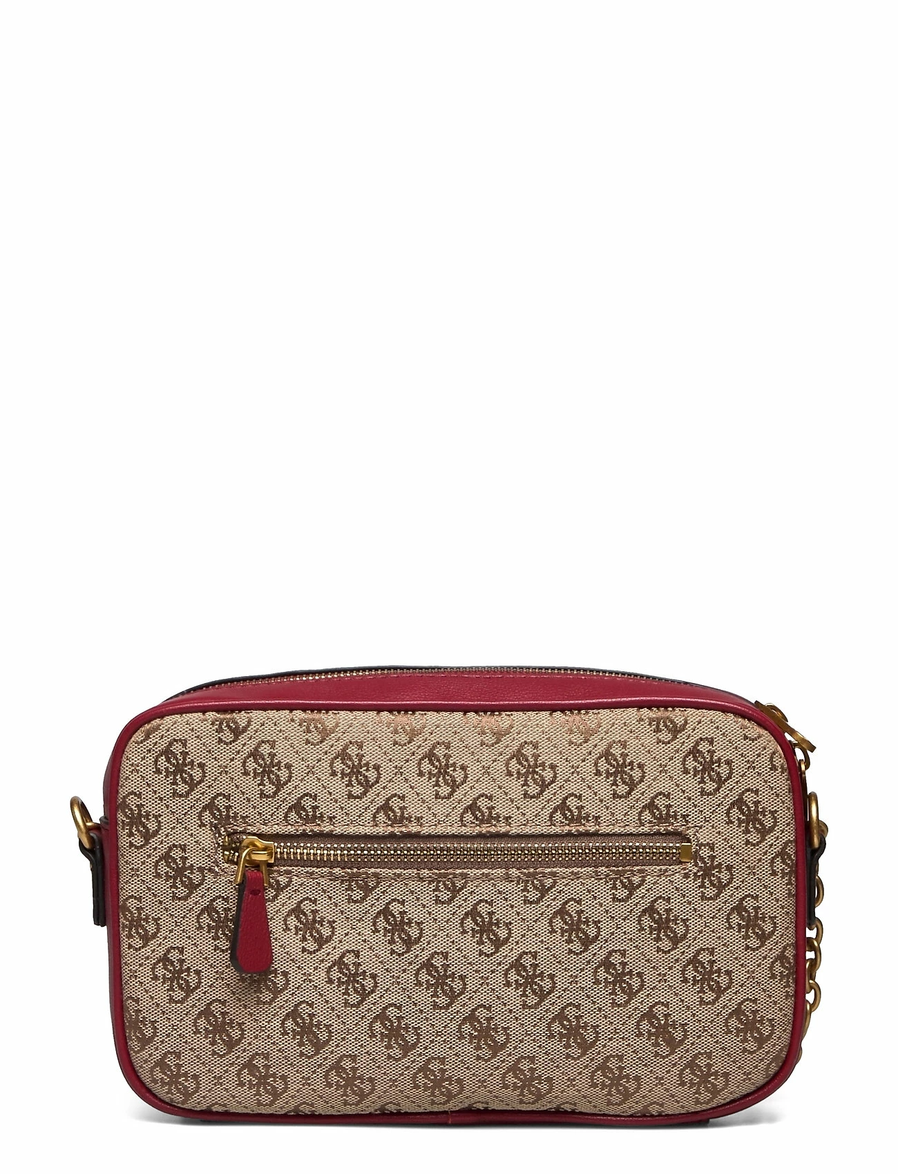 GUESS AVIANA CAMERA BAG LATTE/BURGUNDY 2 GUESS AVIANA CAMERA BAG LATTE/BURGUNDY - Image 2