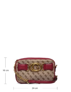 GUESS AVIANA CAMERA BAG LATTE/BURGUNDY 12 GUESS AVIANA CAMERA BAG LATTE/BURGUNDY -Bags Popular Store guehwjb8414140 clatteburgundy vlab 8