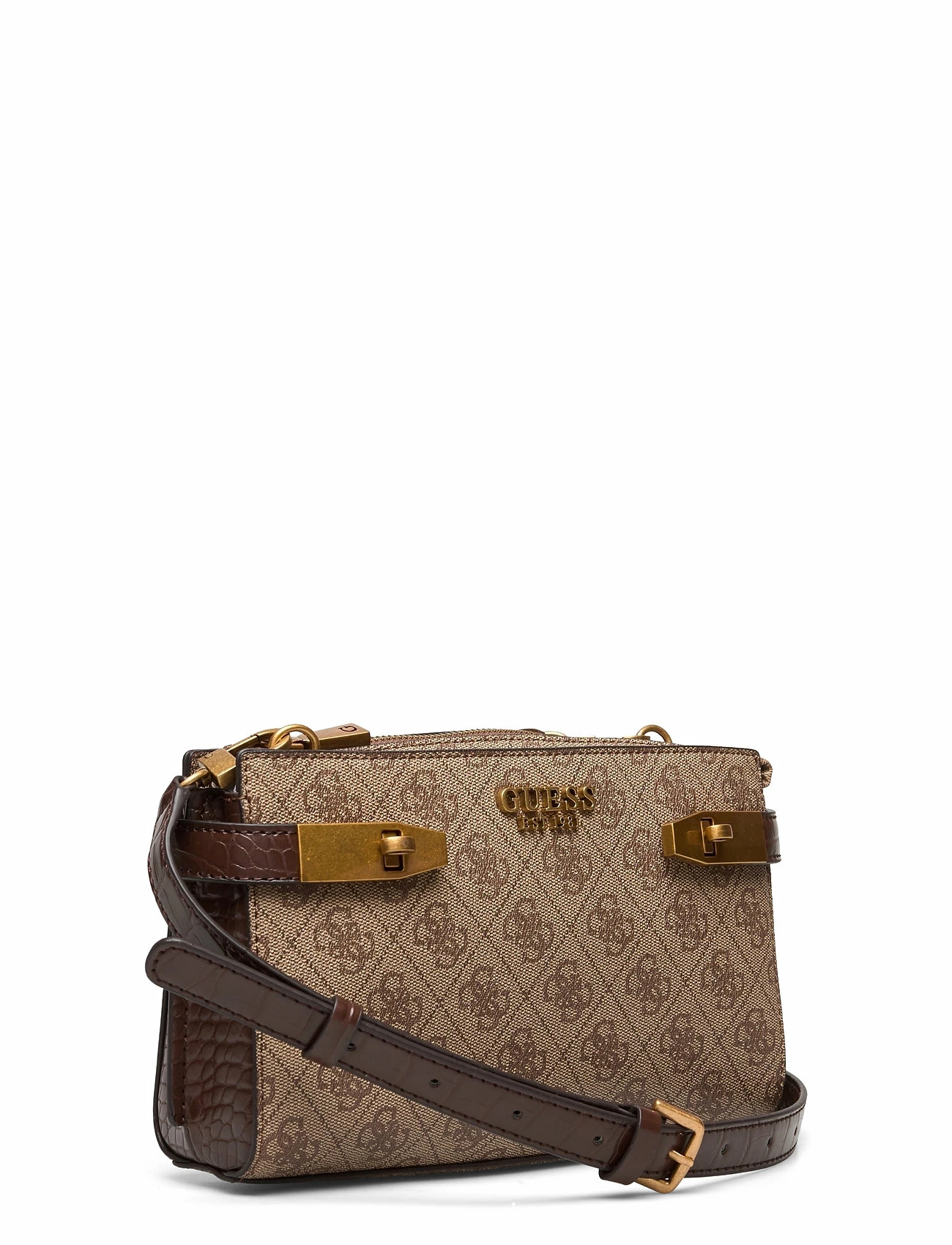 GUESS ZADIE LOGO ELITE XBODY TOP ZIP LATTE/BROWN 3 GUESS ZADIE LOGO ELITE XBODY TOP ZIP LATTE/BROWN - Image 3