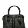GUESS KASINTA 3 COMPARTMENT SATCHEL COAL MULTI