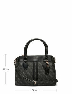GUESS KASINTA 3 COMPARTMENT SATCHEL COAL MULTI -Bags Popular Store guehwsg8405060 ccoalmulti vcmt 8