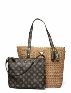 GUESS LILICA SHOPPER BROWN LOGO