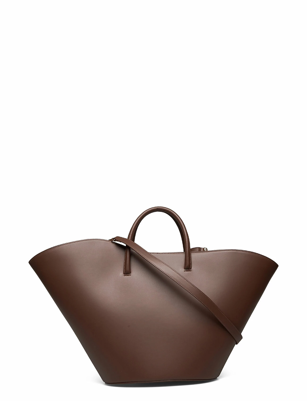 Little Liffner OPEN TULIP TOTE LARGE DARK BROWN 2 Little Liffner OPEN TULIP TOTE LARGE DARK BROWN - Image 2