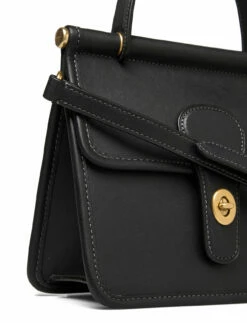 Coach WILLIS TOP HANDLE 18 BLACK -Bags Popular Store oac5789 cblack 3
