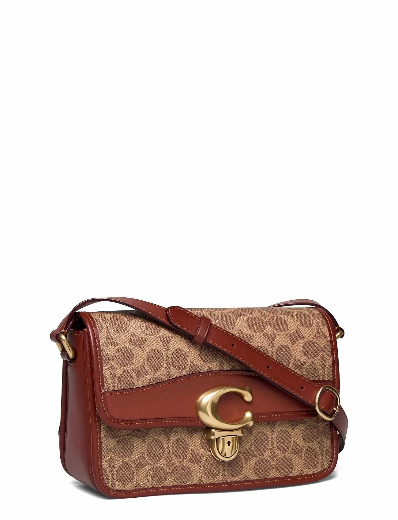 Coach Coated Canvas Signature Studio Shoulder Bag TAN RUST 4 Coach Coated Canvas Signature Studio Shoulder Bag TAN RUST - Image 4