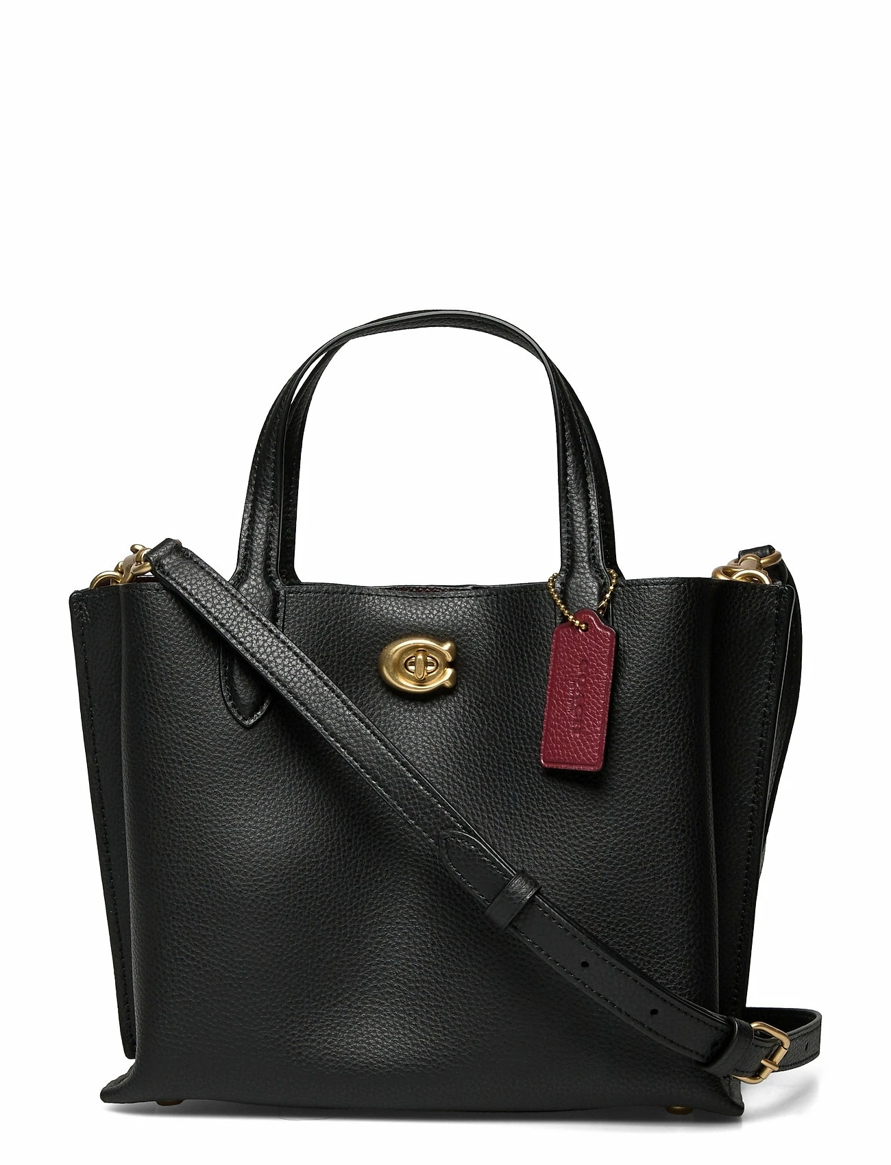Coach Polished Pebble Leather Willow Tote 24 BLACK 2 Coach Polished Pebble Leather Willow Tote 24 BLACK - Image 2