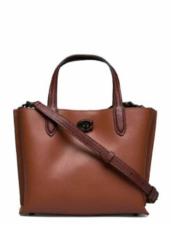 Coach Signature Interior Willow Tote 24 SADDLE MULTI