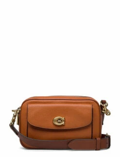Coach Colorblock Leather Willow Camera Bag ORANGE -Bags Popular Store oacc0695 corange 1
