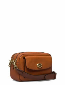 Coach Colorblock Leather Willow Camera Bag ORANGE -Bags Popular Store oacc0695 corange 2