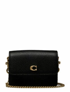 Coach HALF FLAP CARD CASE BLACK