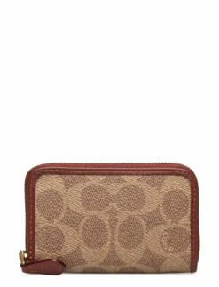 Coach SMALL ZIP AROUND CARD CASE BEIGE