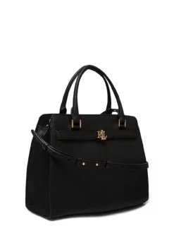 Lauren Ralph Lauren Pebbled Leather Medium Fenwick Satchel BUFF -Bags Popular Store raf431809891 cblack v10467782wah 2 1