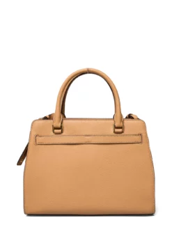 Lauren Ralph Lauren Pebbled Leather Medium Fenwick Satchel BUFF -Bags Popular Store raf431809891 cbuff v104677824xq 1 1