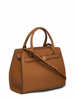 Lauren Ralph Lauren Pebbled Leather Medium Fenwick Satchel BUFF -Bags Popular Store raf431809891 claurentan v10467781100 2 1