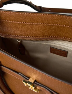 Lauren Ralph Lauren Pebbled Leather Medium Fenwick Satchel BUFF -Bags Popular Store raf431809891 claurentan v10467781100 6 1