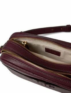 Lauren Ralph Lauren Pebbled Leather Carrie Crossbody BLACK/ECRU -Bags Popular Store raf431837540 cbordeaux v104677800wy 6