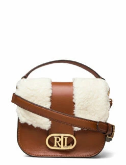 Lauren Ralph Lauren Shearling Small Addie Crossbody WHITE/LAUREN TAN -Bags Popular Store raf431845367 cwhitelaurentan v10602073nzs 1