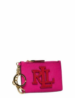Lauren Ralph Lauren Crosshatch Leather Zip Card Case N. BRGHT PINK/CND -Bags Popular Store raf432860926 cnbrghtpinkcnd v10608843qhc 2