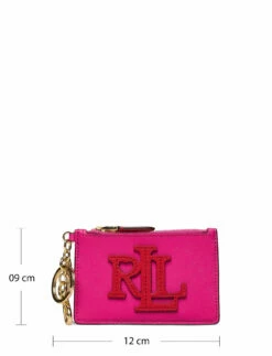 Lauren Ralph Lauren Crosshatch Leather Zip Card Case N. BRGHT PINK/CND -Bags Popular Store raf432860926 cnbrghtpinkcnd v10608843qhc 8