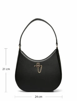 Tommy Hilfiger TH CHAIN SHOULDER BAG BLACK -Bags Popular Store tohaw0aw11341 cblack vbds 8